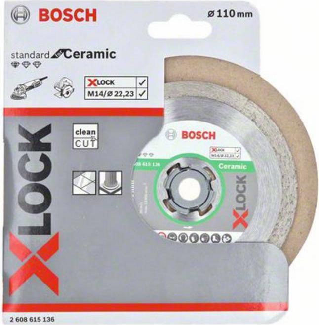 Produktbild Bosch Professional Zubehör X-LOCK Diamanttrennscheibe Standard for Ceramic 110 x 22,23 x 1,6 x 7,5