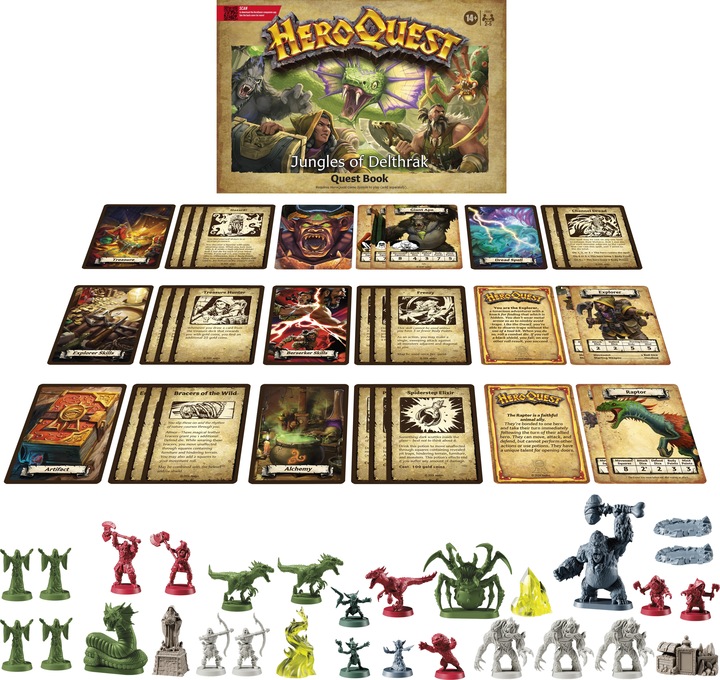 Immagine prodotto Hasbro Espansione per il gioco da tavolo HeroQuest Pacchetto avventura Giungle di Delthrak *versione (Inglese)