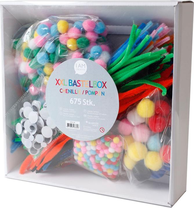 Produktbild I Am Creative XXL Box Chenille, Pompons & Wackelaugen