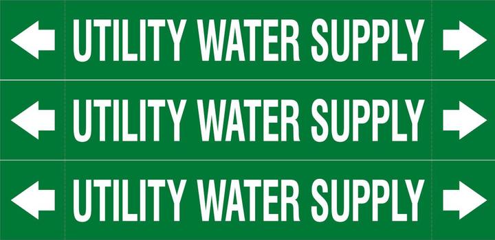 Image du produit Brady ASME - Marqueurs de tuyauterie - Utility Water Supply