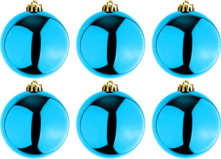 Produktbild Mojawo 6 Stück XL Weihnachtsbaumkugeln Christbaumkugeln Petrol Ø 15cm