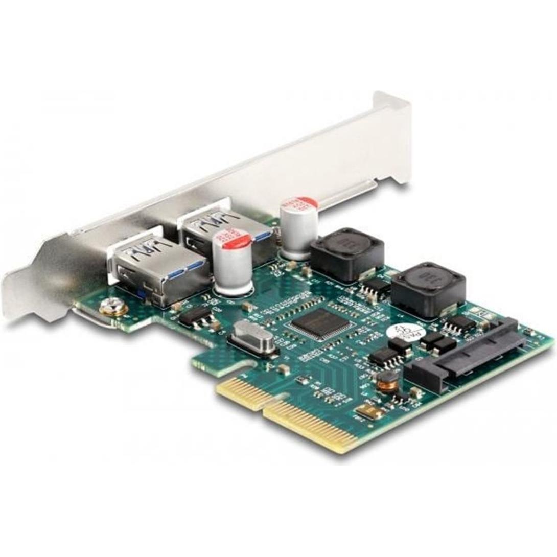 Delock PCI Express x4 Karte zu 2 x extern USB 10 Gbps Typ-A Buchse, Kontrollerkarte