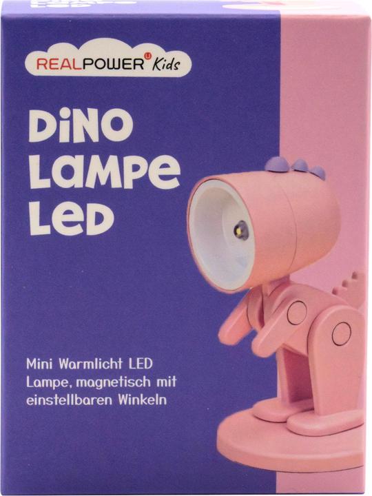 Produktbild RealPower LED-Tier Taschenlampe Pink dino mit Sockel (5.20 cm)