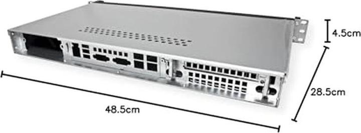 Actual product image Intertech IPC 1HU-K-125L 48,26cm 19inch 1RU IPC enclosure w. 1x 8,9cm 3,5inch int. o 2x 6,35cm 2,5inch i...