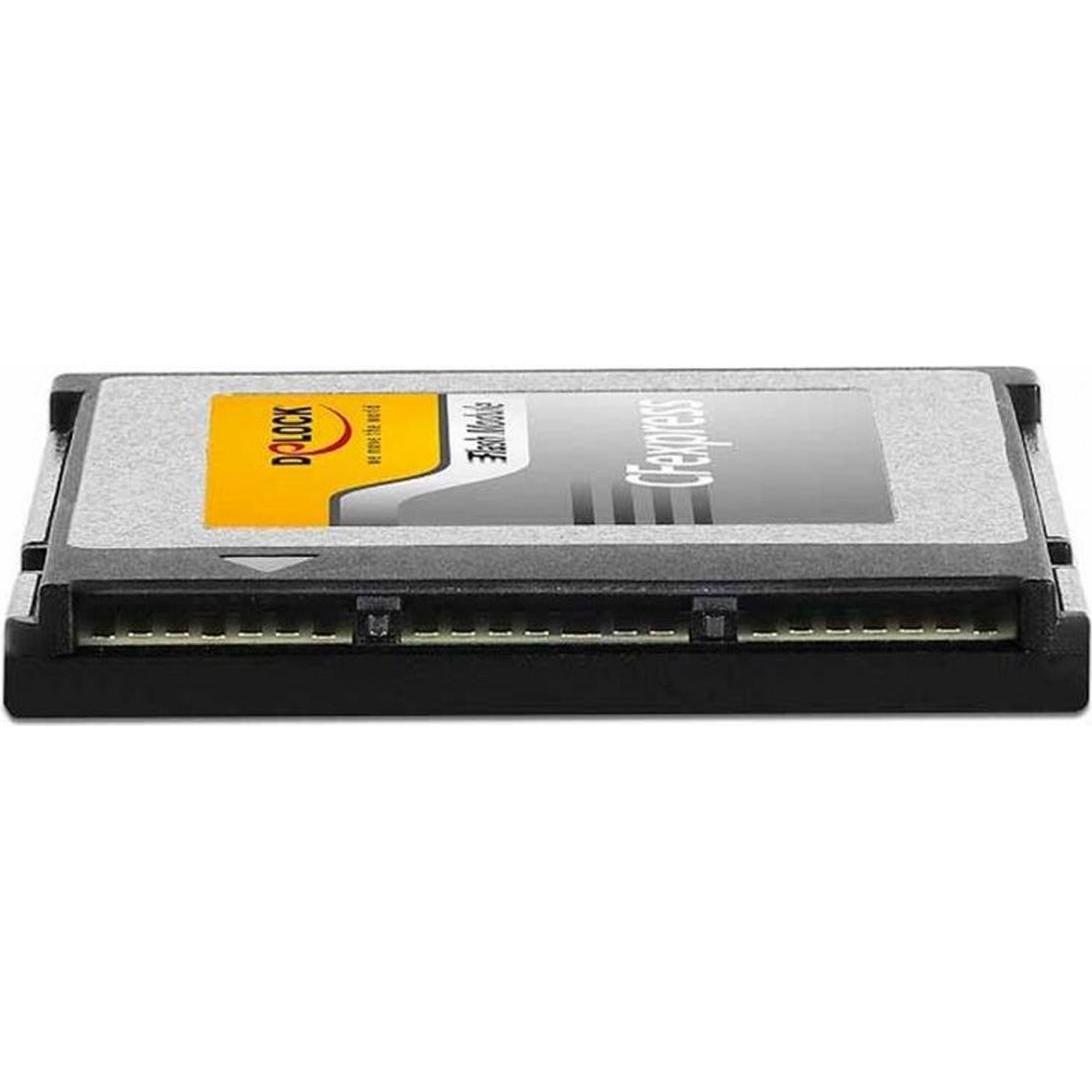 Delock 54065 (128 GB, CFexpress Typ B, CF, U3), Speicherkarte, Schwarz, Silber