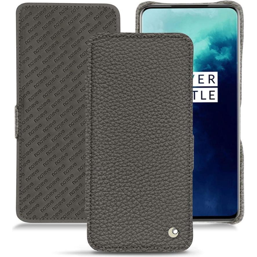 Noreve Lederschutzhülle horizontal (OnePlus 7T Pro), Smartphone Hülle, Grau