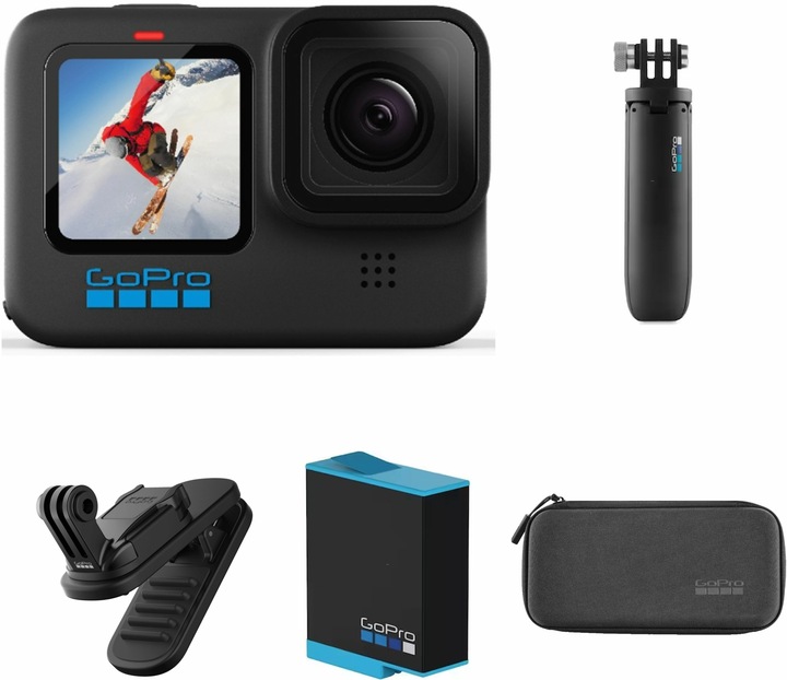 Produktbild GoPro HERO10 Bundle (128GB MicroSDXC) (60p, GPS, Bluetooth, WLAN)