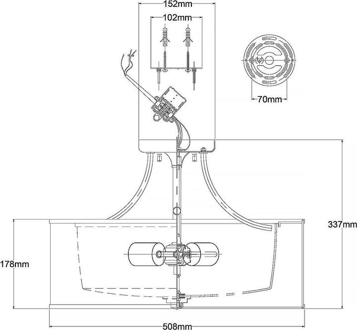 Actual product image Elstead Lighting Lacey ceiling light E27 4-fold mission bronze light umber, earth colour, metallic frosted (E27)