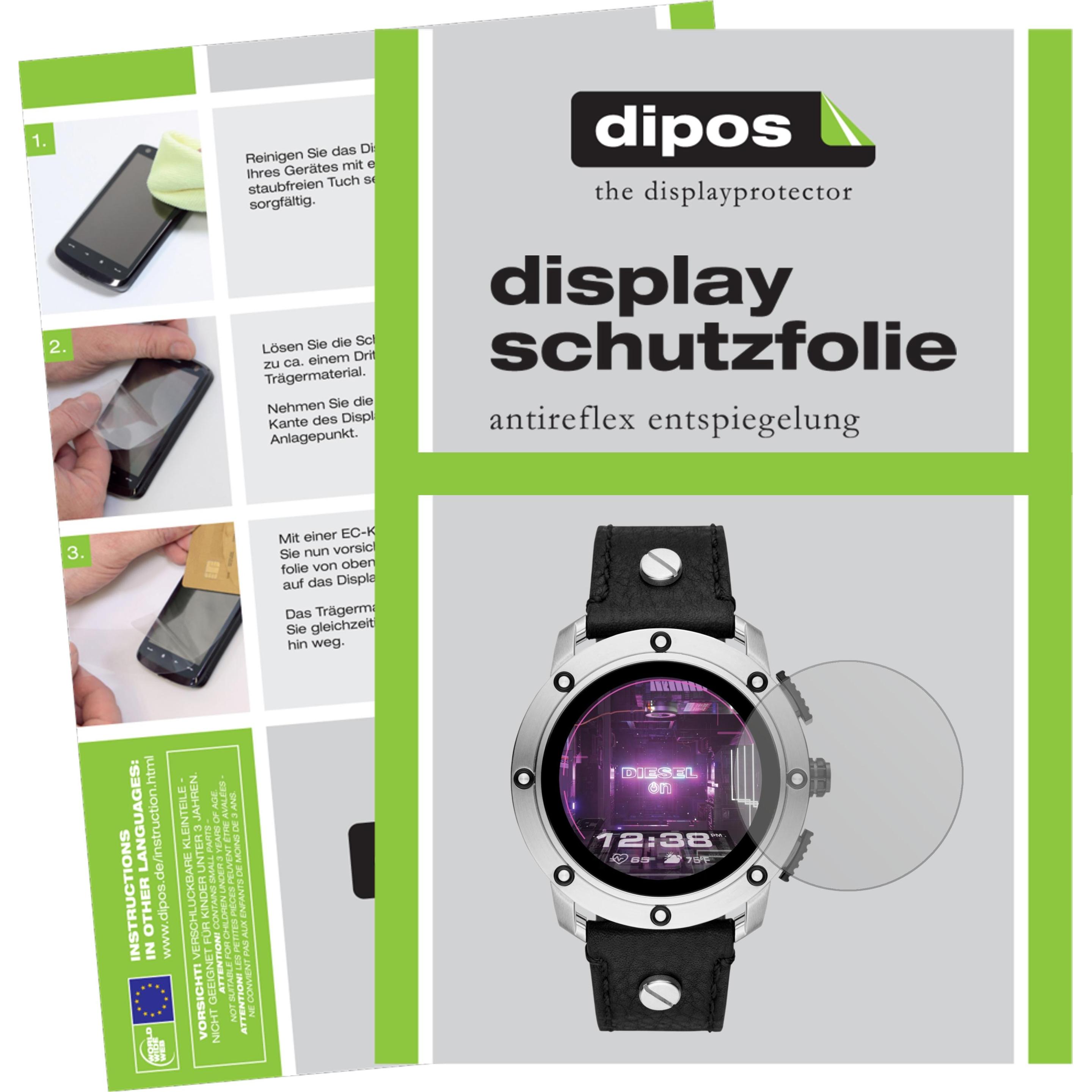 Dipos Displayschutzfolie Antireflex, Smartwatch Schutzfolie, Transparent