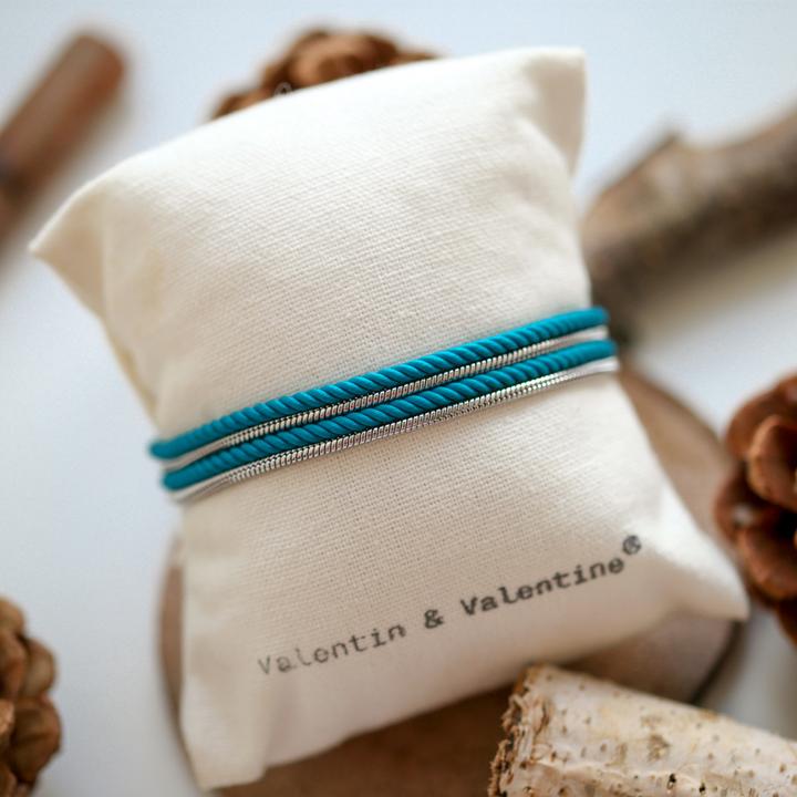 Immagine prodotto Val&Val Bracciale Turchese Da Uomo (Acier Cordon)