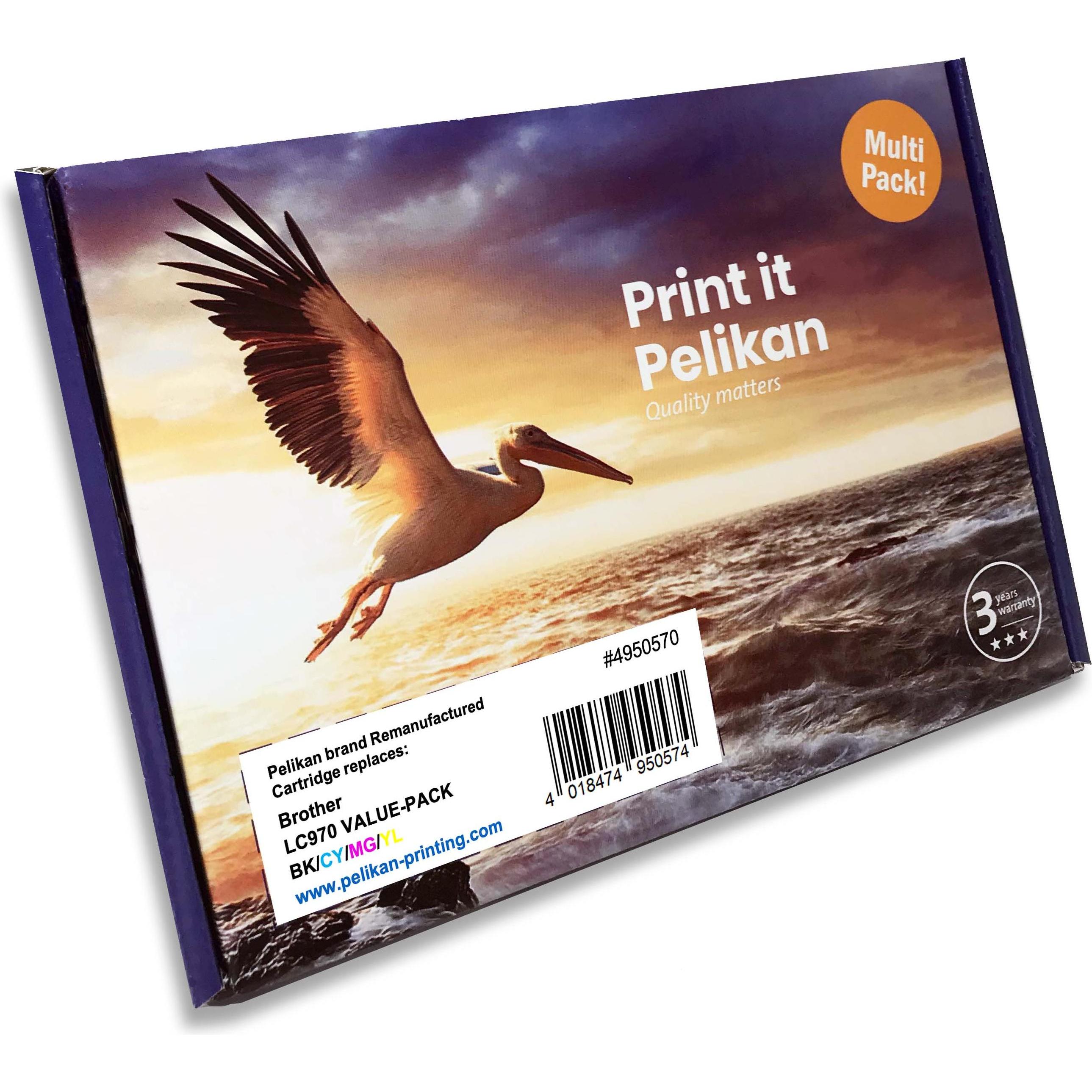 Pelikan, Druckerpatrone, LC-970 (M, BK, C, Y)