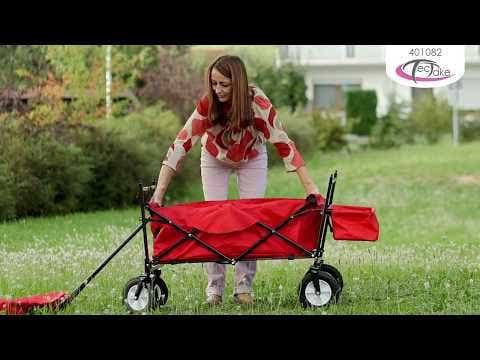 Produktbild tectake Faltbarer Bollerwagen mit Dach und Tragetasche