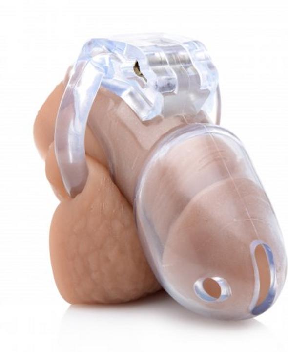 Actual product image Master Series Clear Captor Chastity Cage with Keys