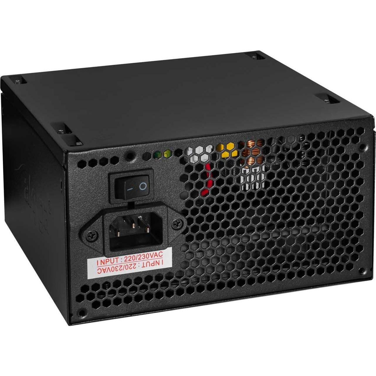 Akyga Zasilacz ATX AK-C1-600 P4+4 2x PCI-E 6+2 pin 5x SATA 3x Molex APFC FAN (600 W), Alimentatore PC, Nero