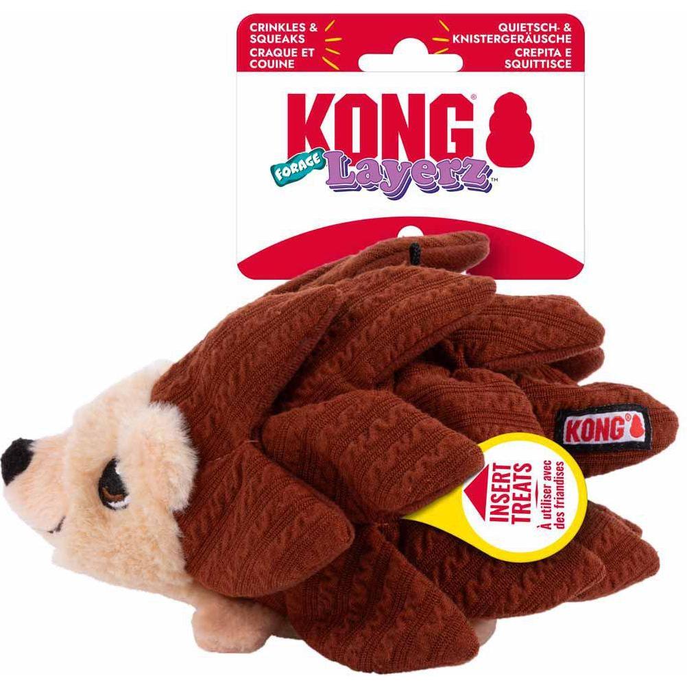 KONG Layerz Forage Igel (Cane di peluche, Intelligenza cane toy), Gioco per cani