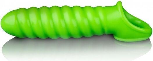 Ouch! Swirl Stretchy Penis Sleeve - Glow in the Dark