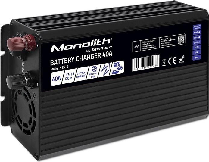 Immagine prodotto Qoltec ładowarka Do Akumulatorów Lifepo4 Agm Gel Sla | 40a | 12v (12V, 40 A)