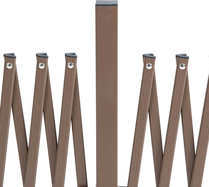 Image du produit Swisshandel24 Barrière extensible 52-405cm alu marron H103,5cm