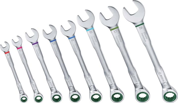 Produktbild Bosch Home & Garden Schraubenschlüssel mit Ratsche Set 8-teilig