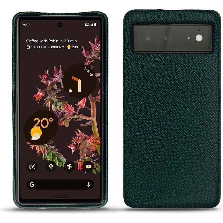 Thumbnail - Noreve Lederschutzhülle (Google Pixel 6), Smartphone Hülle, Grün