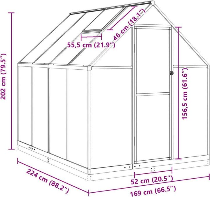 Produktbild vidaXL Gewächshaus
