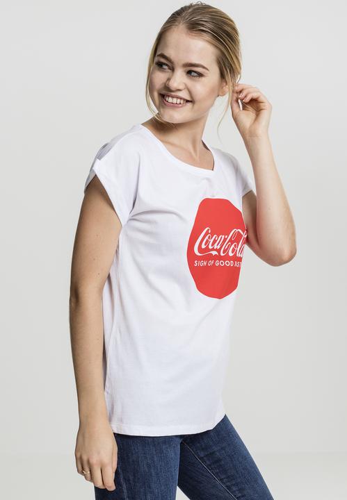 Image du produit Merchcode Ladies Coca Cola Round Logo Tee (XS)