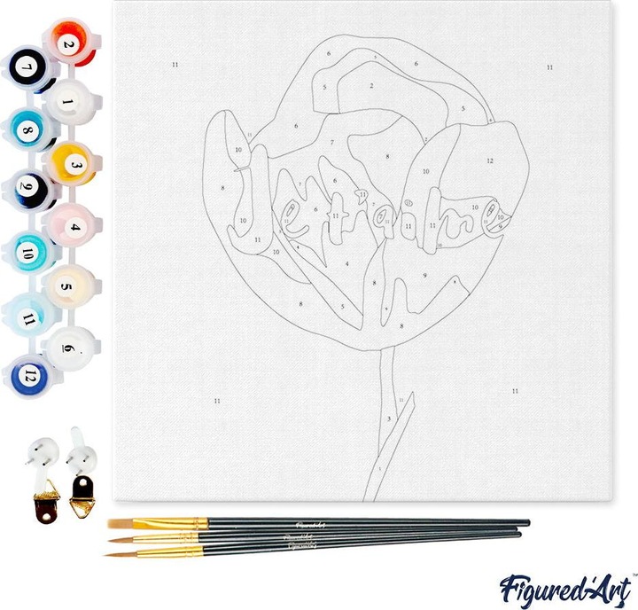 Actual product image Figured'Art Mini Paint by Numbers framed - Je T'aime