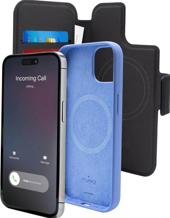 Image du produit Puro Folio MagSafe Case - Étui pour iPhone 14 Plus / 12 Pro Max (czarny) (Apple iPhone 12 Pro Max, Apple iPhone 14 Plus)