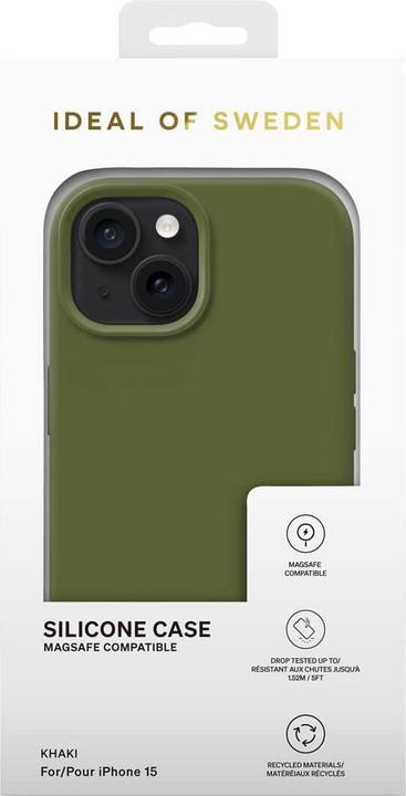 Produktbild iDeal Of Sweden Designer Magsafe Silicone Cover Khaki (Apple iPhone 13, Apple iPhone 14, Apple iPhone 15)