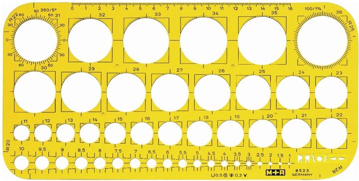 M+r Circle template (Plastic)