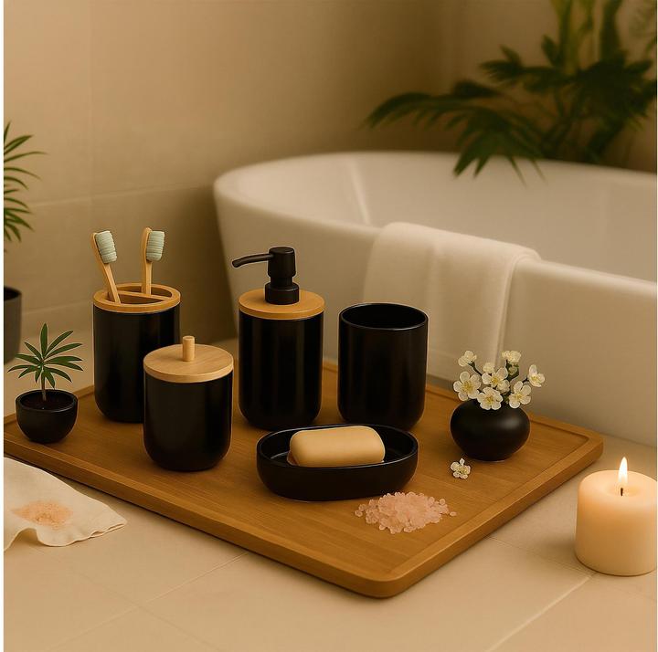 Actual product image Relaxdays Bathroom-Accessory Set