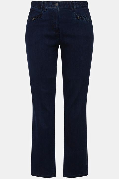 Immagine prodotto Ulla Popken Jeans modello Mony con taglio della gamba conico e tasche con zip (46)