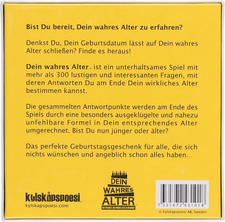 Actual product image Parlour game "Your real age (German)