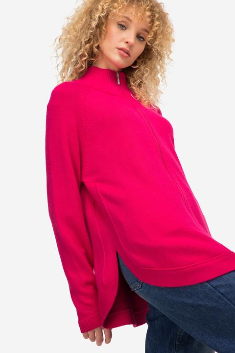 Produktbild Laurasøn Strickjacke, Stehkragen, Zipper, Seitenschlitze, Langarm (M)