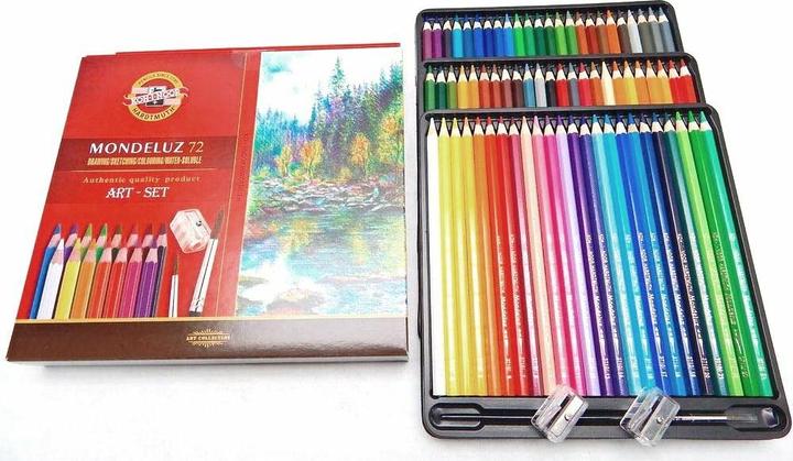 Produktbild Koh-i-Noor Mondeluz 72 Farben + Pinsel (215182)