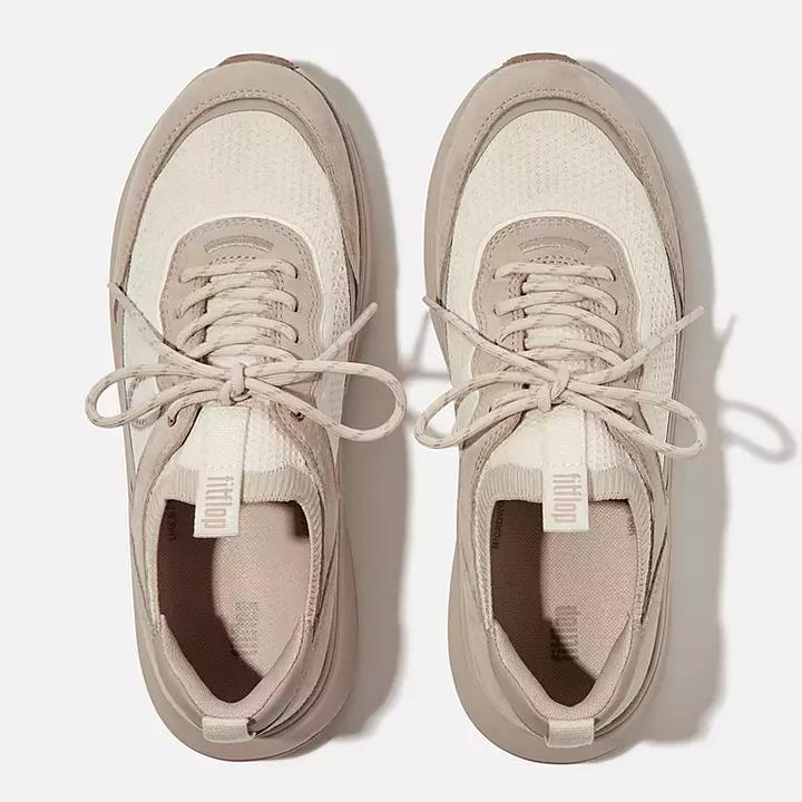Actual product image Fitflop F-Mode Suede/Knit Flatform Slip-On Laced (37)