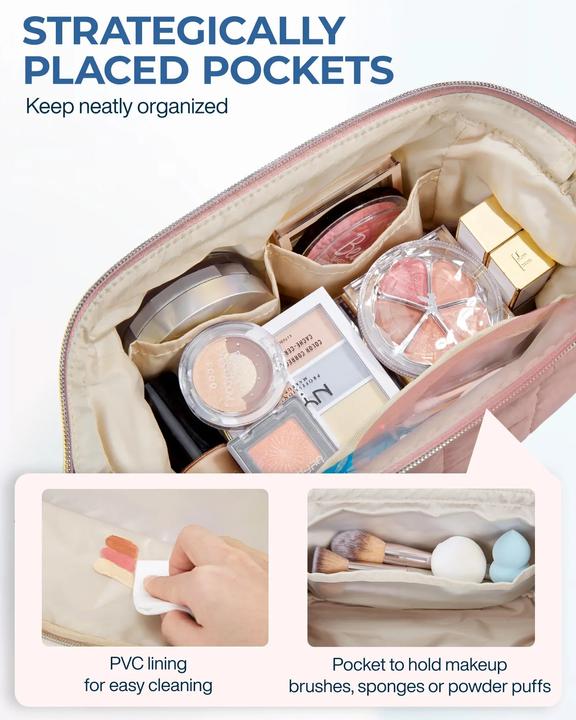 Produktbild Only-Bags.Store Kosmetiktasche Make-up Organizer Breite Öffnung Tasche Reise Wesentliche Toilettenartikel Zubehör