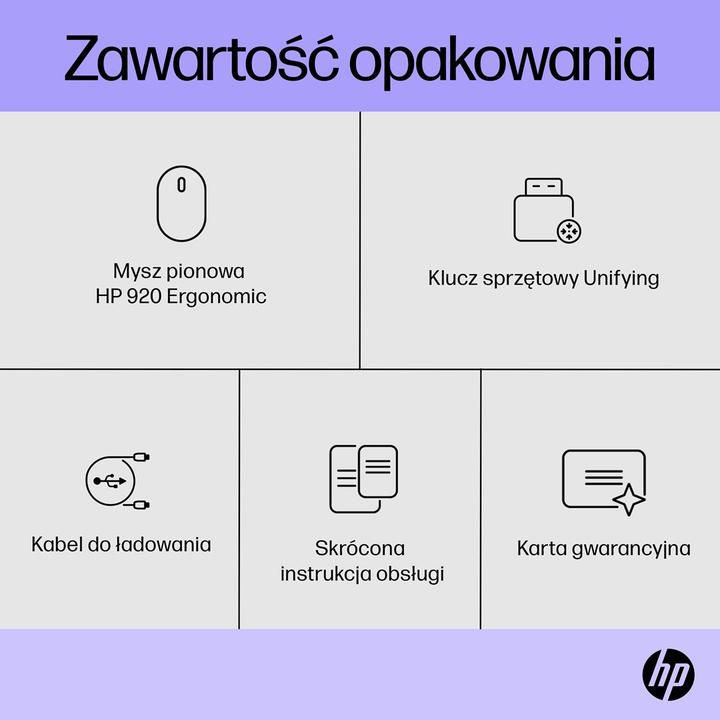 Produktbild HP 920 Ergonomic Wireless Mouse (Kabellos)