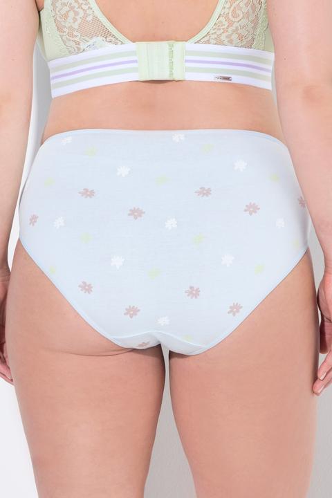 Produktbild Ulla Popken Midislips, 5er-Pack, Blumen / einfarbig (62)