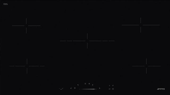 Actual product image Smeg Kookplaat Elektrisch Se495etd (90 cm, Glass ceramic hob)