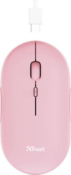 Produktbild Trust Maus Puck Rechargeable Pink (Kabellos)