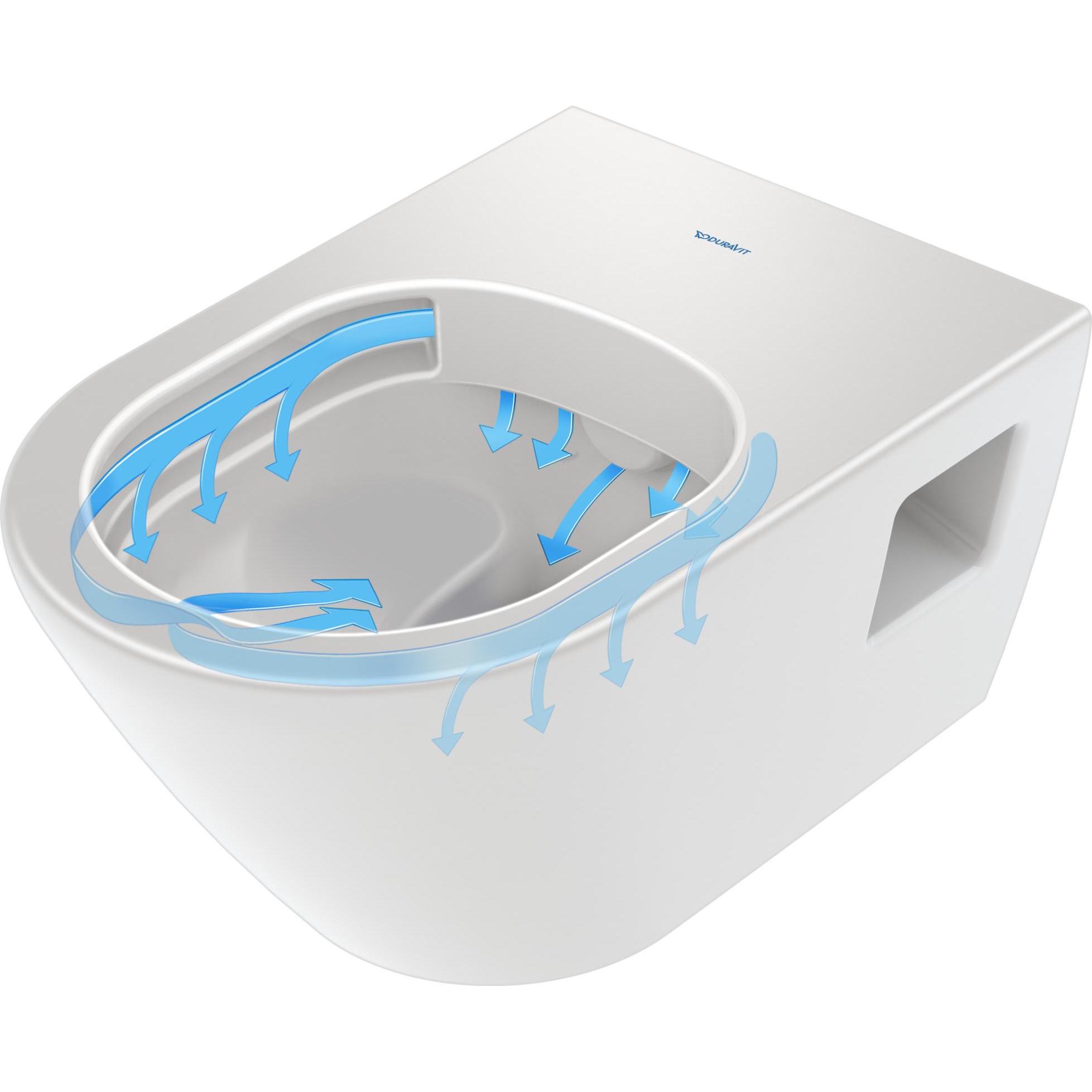 Duravit, Toilette + Bidet, Wand-Tiefspül-WC D-NEO rimless weiss