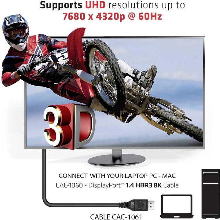 Image du produit Club 3D DisplayPort — DisplayPort (5 m, DisplayPort)