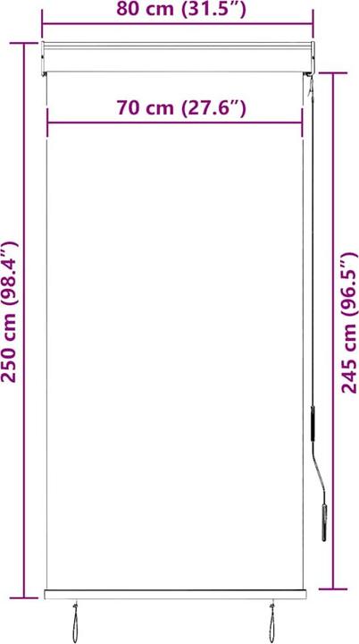 Produktbild vidaXL Gorn (80 x 250 cm)