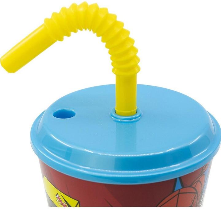 Productafbeelding Spiderman Becher mit Strohhalm Spider-Man CZ11366 430 ml