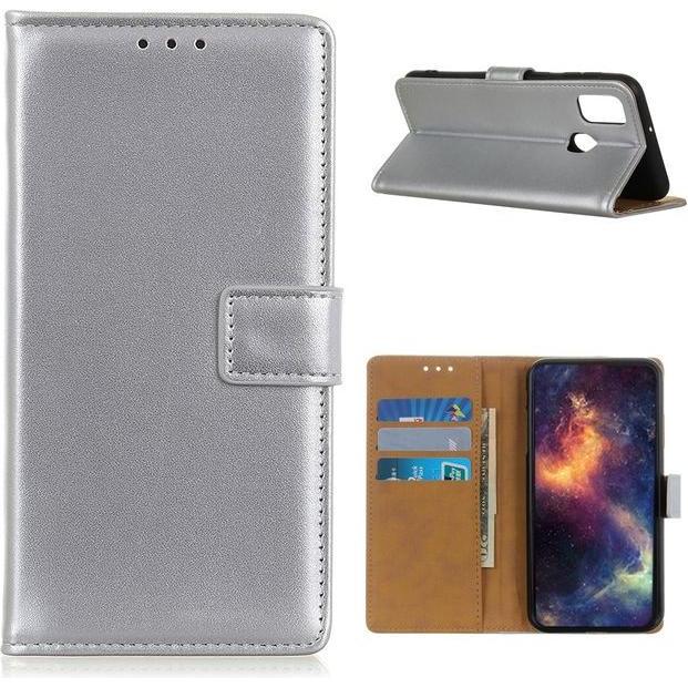 Thumbnail - MU Classic Classic II Leder Bookcover Series (OnePlus Nord N10 5G), Smartphone Hülle, Silber