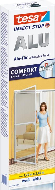 Produktbild tesa Insektenschutz Alu COMFORT für Türen, XL Insektengitter (120 x 240 cm)