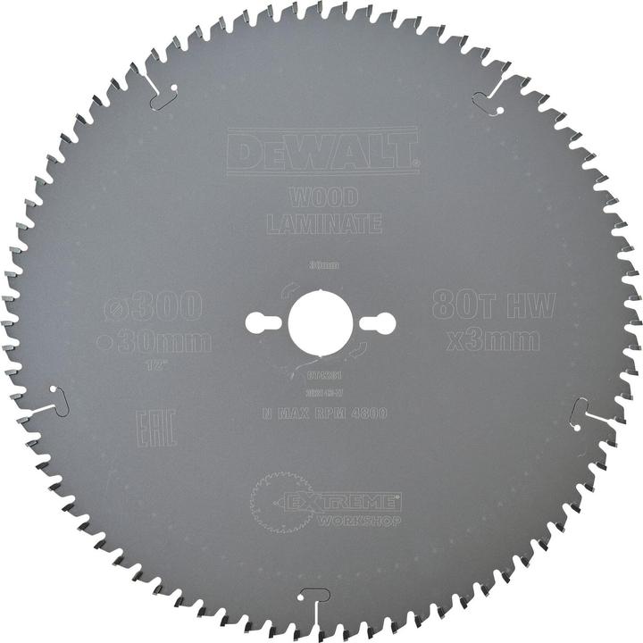 Produktbild DeWalt Kreissägeblatt stationär 300/30 mm 80TFZ DT4281QZ