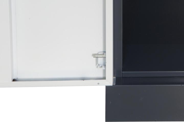 Produktbild Jet-Line Stahlschrank Moskau dunkelgrau weiss (90 x 40 x 180 cm)