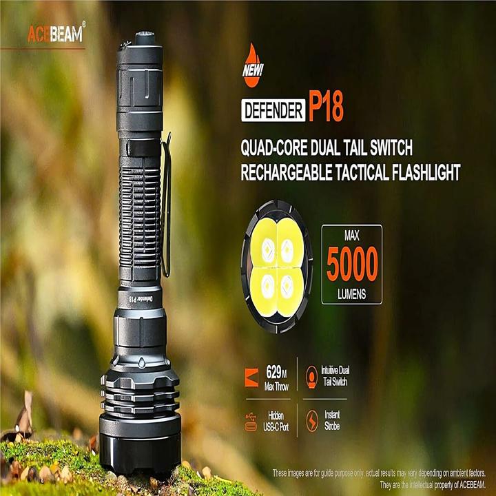 Productafbeelding AceBeam P18 Quad-Core - 5'000 Lumen (14.49 cm, 5000 lm)